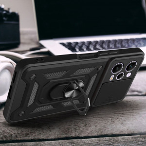 Husa Xiaomi Redmi Note 12 Pro 5G / Poco X5 Pro cu inel magnetic, Techsuit CamShield - Negru - Img 7