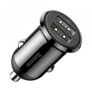 Incarcator Auto 2x USB, 4.8A - Baseus (CCALLP-01) - Black