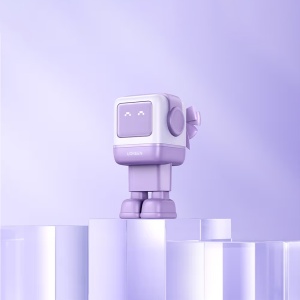 Incarcator cu Display LED, USB, 2x Type-C, GaN, Fast Charging, 65W, 3A, QC4.0+, Ugreen Uno RG CD361 - Purple - Img 3