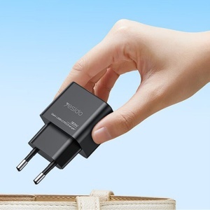 Incarcator de priza, Dual Port USB-C si USB-A, GaN Technology, PD 30W, Yesido, Alb - Img 6