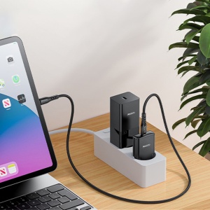 Incarcator de priza, USB-C, PD 30W, GaN Technology, Ultra Slim, Yesido, Alb - Img 3