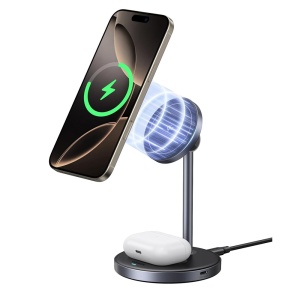 Incarcator fara Fir 2 in 1, 20W, 3A, USB-C, Qi2, Ugreen W710, Negru