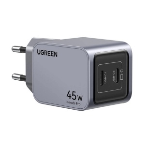 Incarcator pentru Priza, Type-C, GaN, 45W, 3A, QC4.0+, Ugreen Nexode Pro X707 - Gri