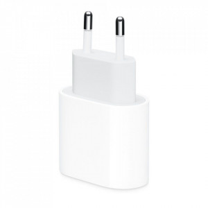 Incarcator priza Apple A2347 (MHJE3ZM/A) Type-C, Fast Charge 20W - Alb - Img 1