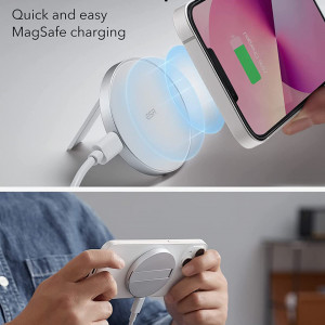 Incarcator Wireless MagSafe cu Kickstand, ESR HaloLock - Alb - Img 4