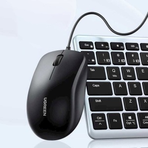 Mouse cu Fir, Ergonomic Design, USB, Plug&Play, 1200DPI, 1.5m, Ugreen MU007, Negru - Img 3