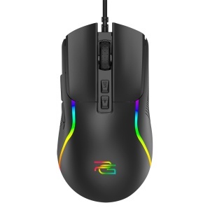 Mouse Gaming cu Fir 12400DPI, 7 Butoane, Iluminare RGB, USB, 1.5m, Compatibil Windows/Mac/Linux, Proove Assembler, Negru