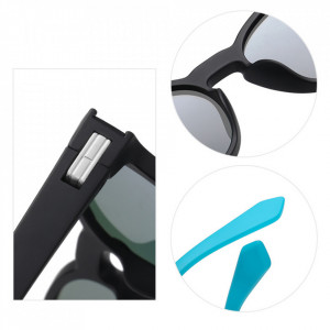 Ochelari de soare Unisex cu protectie UV (TR7545), Techsuit - Negru Mat / Albastru - Img 5
