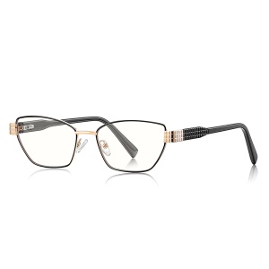 Ochelari Protectie Blue Light Unisex/Femei, SKYDDAR INNOVATION, Rame Metalice, 3162 , Design Modern, set cu sticker, Negru