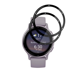 [Pachet 2x] Folie pentru Garmin vivoactive 5, protectie zgarieturi, set cu sticker, Nano Flex, Negru