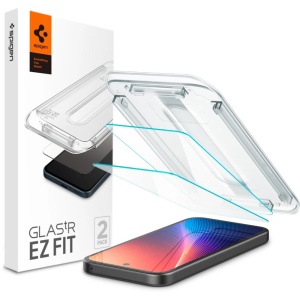 [Pachet 2x] Folie pentru Google Pixel 9a, sticla securizata, Glas.tR EZ-FIT Pro HD Spigen, Transparent
