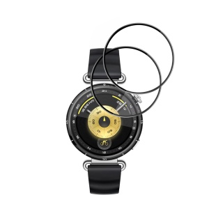[Pachet 2x] Folie pentru Huawei Watch GT 6 41mm, protectie zgarieturi, set cu sticker, Nano Flex, Negru