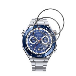 [Pachet 2x] Folie pentru Huawei Watch Ultimate / Ultimate 2 , protectie zgarieturi, set cu sticker, Nano Flex, Negru