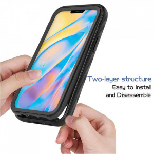 [Pachet 360°] Husa + Folie iPhone 12 Mini, Techsuit Defense - Negru - Img 7