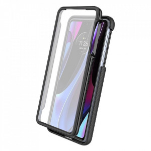[Pachet 360°] Husa + Folie Motorola Edge 30 Pro, Techsuit Defense - Negru - Img 2