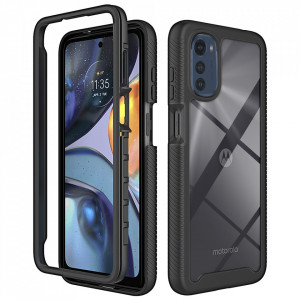 [Pachet 360°] Husa + Folie Motorola Moto E32, Techsuit Defense - Negru - Img 1