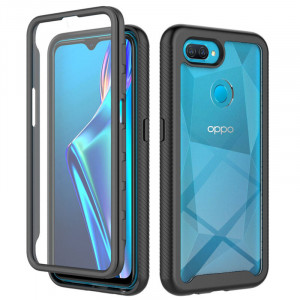 [Pachet 360°] Husa + Folie OPPO A12, Techsuit Defense - Negru