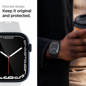[Pachet 3x] Folie Apple Watch 7 (45mm), Neo Flex Spigen - Clear - Img 6