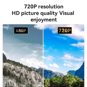 Proiector Smart, 1280x720p, Android 9.0, Bluetooth v5.1, 190 ANSI, Yesido, Alb - Img 3
