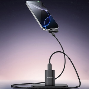 Set 2 microfoane lavaliera wireless, 3in1 Lightning, Noise Reduction, 2.4GHz, Yesido, Negru - Img 4