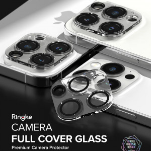 [Set 2x] Folii camera iPhone 15 Pro, Ringke Camera Protector Glass - Clear - Img 4