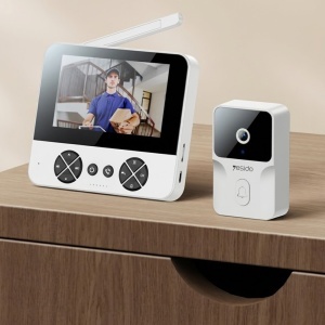 Sonerie Video Intercom Wireless, Camera 2K, Unghi 180 Grade, Ecran 4.3 inch, 1000mAh, Yesido, Negru - Img 2