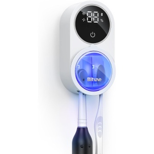 Sterilizator Periuta Dinti Bitvae BVX122, Uscare cu Aer, Dezinfectare UV, Comutator Inductiv, Ecran LED, Antibacterian, Alb