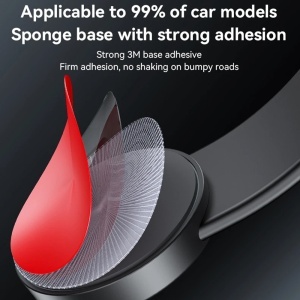 Suport auto, Incarcare wireless 15W, MagSafe, Cablu retractabil USB-C, Magneți N52, Yesido, Negru - Img 6