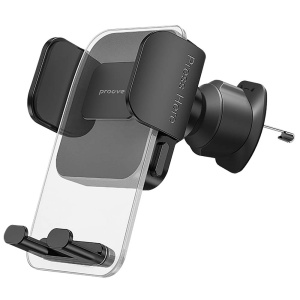 Suport Auto, Proove Crystal Clamp Plus, Prindere Grila, Clema Mecanica, Fixare Ferma, Telefoane 4.7–6.9 inch, Negru