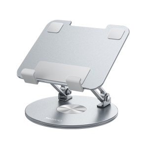 Suport tableta, Rotire 360 grade, Compatibilitate 4.5-13 inch, Aluminiu, Yesido, Argintiu