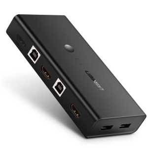 Switch 3x HDMI, 4K@30Hz, 6x USB, 480Mbps, Ugreen CM200, Negru - Img 2