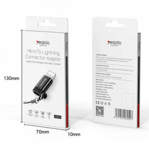 Adaptor Lightning la Micro USB, Plug & Play, 480Mbps, Yesido (GS05) - Negru - Img 7