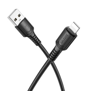 Cablu de Alimentare, iP, 2.4A, 1m - Borofone (BX116) - Black