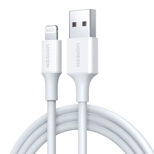 Cablu de Date USB la Lightning, 5V/2.4A, 480Mbps, 1m, Ugreen US155, Alb