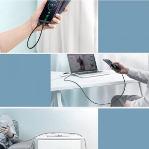 Cablu de Date USB la Type-C, PD18W, 3A, 2m, Ugreen US287, Alb - Img 6