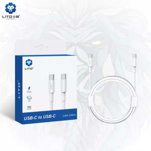 Cablu Type-C la Type-C, QC 18W, 2M, Lito - Alb - Img 4