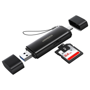 Card Reader Type-C/USB la USB, SD/TF Card, 312MB/s, Ugreen CM803, Negru - Img 2