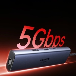 Docking Station USB-C, 6in1, 5Gbps, PD 3.0, 100W, 4K@60Hz, Ugreen CM512 - Gri - Img 4