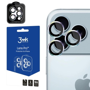 Folie camera pentru iPhone 17 Pro / 17 Pro Max din sticla, Full Cover, Ultra Rezistenta, Premium, Lens Protection Pro 3mk, Multicolor
