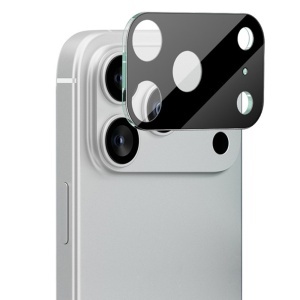 Folie camera pentru iPhone 17 Pro, SKYDDAR INNOVATION, Camera Glass Negru, set cu sticker
