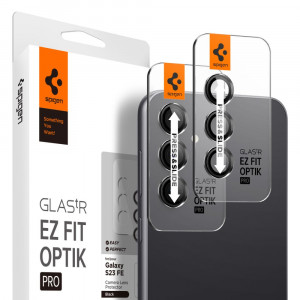 Folie Camera pentru Samsung Galaxy S23 FE (set 2) - Spigen Glas.tR Optik - Black - Img 1