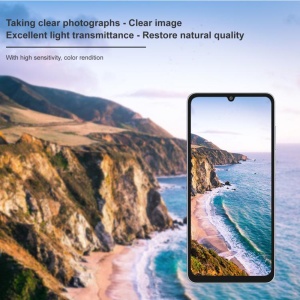 Folie camera Samsung Galaxy A07 4G, Camera Glass Negru, set cu sticker, Transparent - Img 3