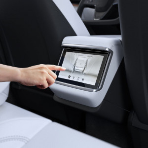 Folie pentru Display Auto Tesla Model X 2022 / Model S 2021, Spigen Glas.tR Slim - Negru - Img 7