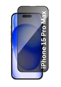 Folie pentru iPhone 15 Pro Max, Anti-spy Ultra HD, Protectie 9H, Montare Simplă, 111D, Privacy, set cu sticker