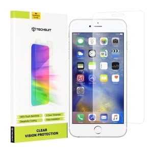 Folie pentru iPhone 6 Plus/ 6s Plus, SKYDDAR INNOVATION, Protectie 9H, 0.3mm, Clear Vision, set cu sticker, Transparent
