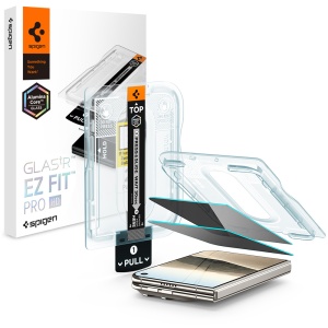 Folie pentru iPhone Duo (set 2) - Spigen Glas.tR EZ FIT Pro HD (AGL12015) - Privacy