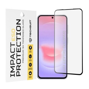 Folie pentru Samsung Galaxy A37 5G, SKYDDAR INNOVATION, ESD Glass Anti Static, Ultra HD, set cu sticker, Transparent