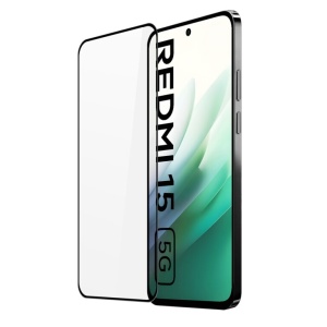 Folie pentru Xiaomi Redmi 15 4G, SKYDDAR INNOVATION, Sticla Securizata, Ultra HD, 5D Full Glue, Montare Simplă, set cu sticker, Transparent