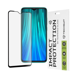 Folie pentru Xiaomi Redmi Note 8 Pro, SKYDDAR INNOVATION, Sticla Securizata, Ultra HD, Protectie 111D, Montare Simplă, Transparent, set cu sticker