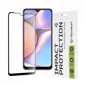 Folie Samsung Galaxy A10 / A10S, ce acopera tot ecranul 111D, Techsuit - Negru